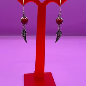 Aretes Coral Con Alas
