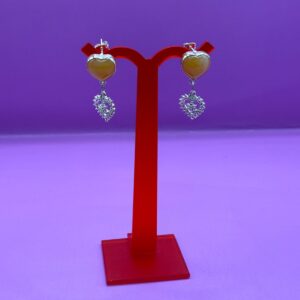 Aretes Corazón Ágata 4