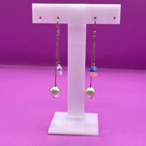 Aretes Perla Cristal