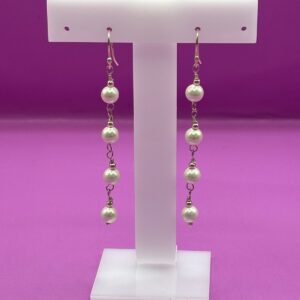 Aretes Perla Sintética