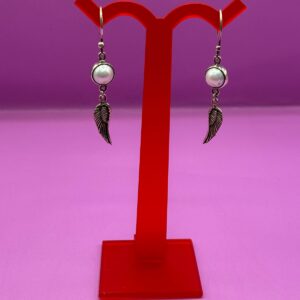 Aretes Perla Con Alas